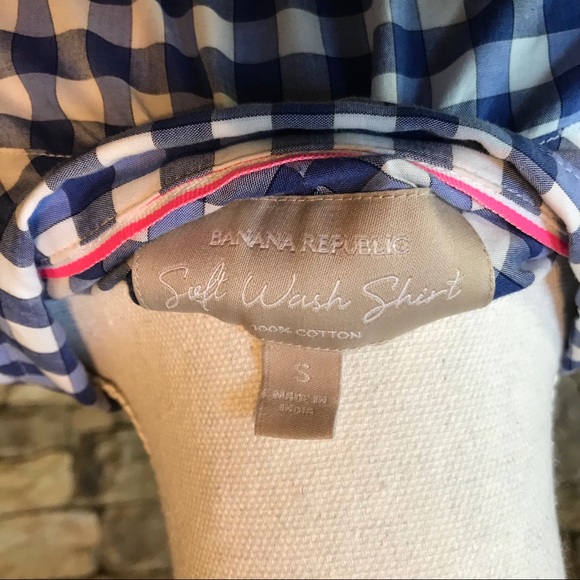 NWOT Banana Republic Soft Wash Checked Top Small - Picture 8 of 8